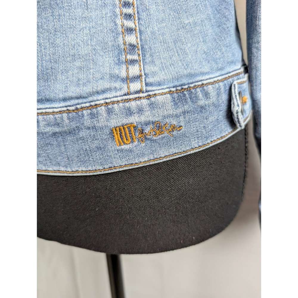 Kut From The Kloth Amelia Jacket Women Size S Light Wash Blue Excellent - Picture 4 of 9